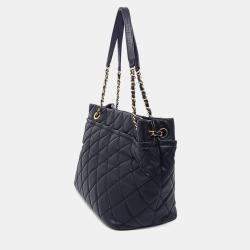 Pre Owned Chanel Black Leather Caviar Timeless CC Shoulder Bag