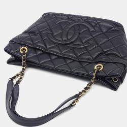 Pre Owned Chanel Black Leather Caviar Timeless CC Shoulder Bag