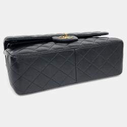 Pre Owned Chanel Black Leather Classic Jumbo