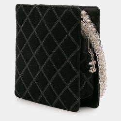 Pre Owned Chanel Black CC Tweed Chain Fantasy Crossbody
