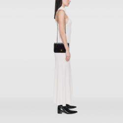 Pre Owned Chanel Black Small Lambskin Diana Flap