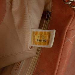 Pre Owned Chanel Orange Small Aged Calfskin Chic Quilt Flap