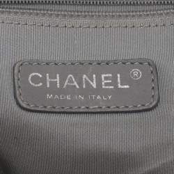 Pre Owned Chanel Black Quilted Glazed Leather Portobello Tote 