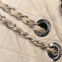 Pre Owned Chanel Black Quilted Glazed Leather Portobello Tote 