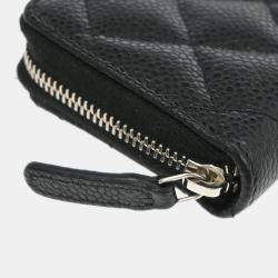 Pre Owned Chanel Black Calfskin Coin Purse Wallet