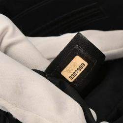 Pre Owned Chanel Black Jacquard Nylon Travel Line Tote Handbag
