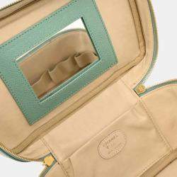 Pre Owned Chanel Green Calfskin Vanity Handbag