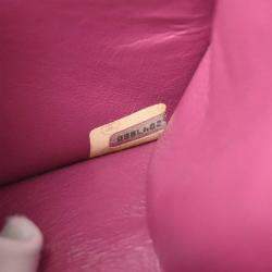 Pre Owned Chanel Pink Suede Mademoiselle Top Handle Handbag