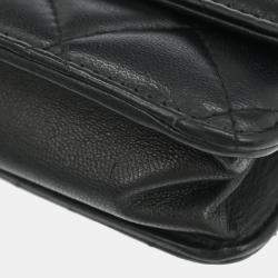 Pre Owned Chanel Black Lambskin Classic WOC Wallet On Chain