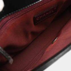 Pre Owned Chanel Black Calfskin Coco Boy Flap Shoulder Bag