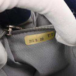 Pre Owned Chanel Blue Calfskin Chain Around Shoulder Bag