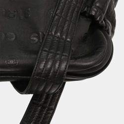 Pre Owned Chanel Black Calfskin Rue Cambon Embossed Unlimited Shoulder Bag