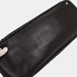 Pre Owned Chanel Black Calfskin Rue Cambon Embossed Unlimited Shoulder Bag