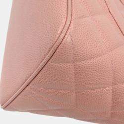 Pre Owned Chanel Pink Calfskin Medallion Tote Handbag