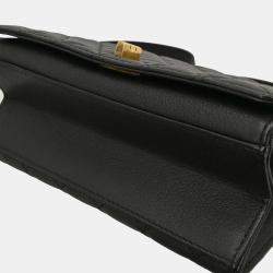 Pre Owned Chanel Black Goatskin Rita Flap Mademoiselle Lock 2way Handbag