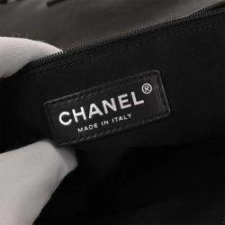 Pre Owned Chanel Gray Calfskin Luxury Line Chain Shoulder Bag