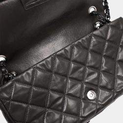 Pre Owned Chanel Gray Calfskin Luxury Line Chain Shoulder Bag