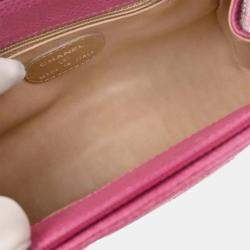 Pre Owned Chanel Pink Calfskin Shoulder Bag
