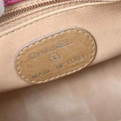Pre Owned Chanel Pink Calfskin Shoulder Bag