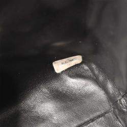 Pre Owned Chanel Navy Lambskin Top Handle Handbag