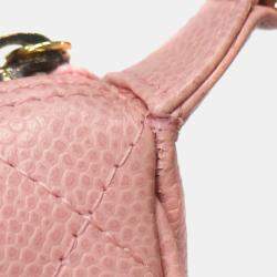 Pre Owned Chanel Pink Calfskin Shoulder Bag