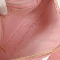 Pre Owned Chanel Pink Calfskin Shoulder Bag