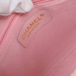 Pre Owned Chanel Pink Calfskin Shoulder Bag