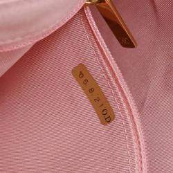 Pre Owned Chanel Pink Calfskin Shoulder Bag