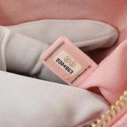 Pre Owned Chanel Pink Calfskin Shoulder Bag