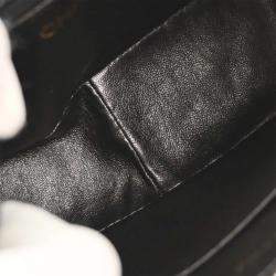 Pre Owned Chanel Black Calfskin Bias Stitch Camera Bag Mini