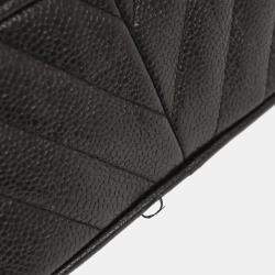 Pre Owned Chanel Black Calfskin Bias Stitch Camera Bag Mini