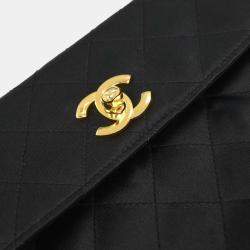 Pre Owned Chanel Black Satin Handbag