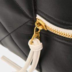 Pre Owned Chanel Black Calfskin Travel Bowling Bag