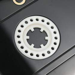 Pre Owned حقيبة كلتش شانييل أكريليك سوداء على شكل شريط كاسيت