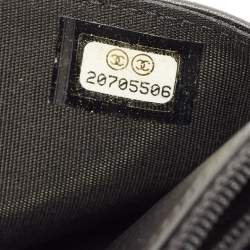 Pre Owned Chanel Black Quilted Leather Coco Boy Wallet on Chain