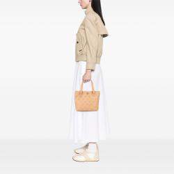 Pre Owned Chanel Brown Small CC Calfskin Wild Stitch Tote