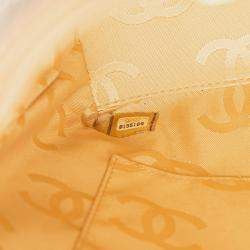 Pre Owned Chanel Brown Small CC Calfskin Wild Stitch Tote