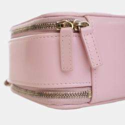 Pre Owned Chanel Pink Mini CC Glazed Calfskin Double Zip Top Handle Vanity Case