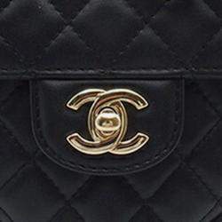 Pre Owned Chanel Black Lambskin CC in Love Heart Crossbody