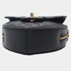 Pre Owned Chanel Black Lambskin CC in Love Heart Crossbody