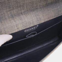 Pre Owned Chanel Grey CC Choco Bar Denim Chain Flap
