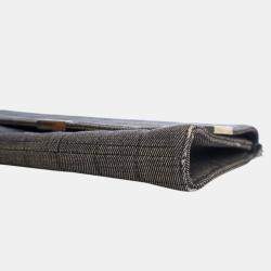Pre Owned Chanel Grey CC Choco Bar Denim Chain Flap