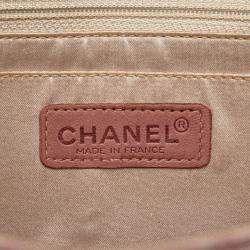 Pre Owned Chanel Pink Medium New Travel Line Nylon Single Flap