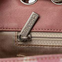 Pre Owned Chanel Pink Medium New Travel Line Nylon Single Flap