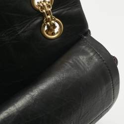 Pre Owned Chanel Black Quilted Aged Leather Classic 226 Reissue 2.55 Flap Bag