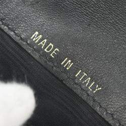 Pre Owned Chanel Black Calfskin Trifold Wallet