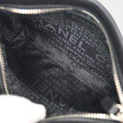 Pre Owned Chanel Black Lambskin Pouch Handbag