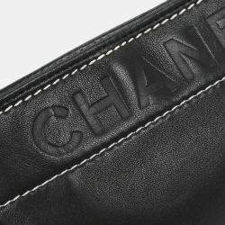 Pre Owned Chanel Black Lambskin Pouch Handbag