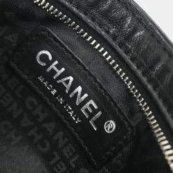 Pre Owned Chanel Black Lambskin Pouch Handbag