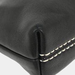 Pre Owned Chanel Black Lambskin Pouch Handbag